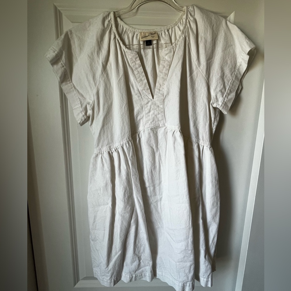 Universal Thread White Cotton Split-Neck Tunic Top